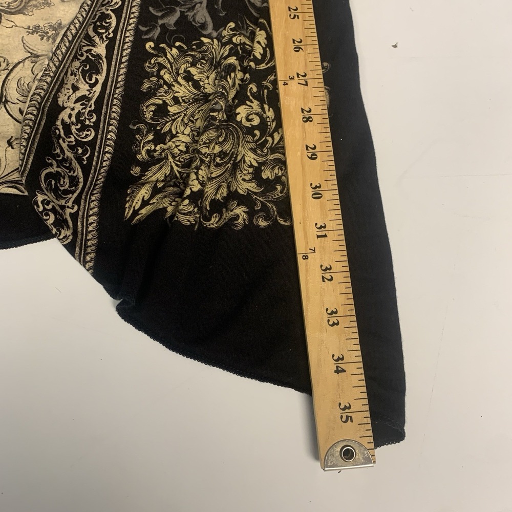 Skinny Minnie Tunic Top Women 2X Sleeveless Baroque Boho Stretch Shark Bite Hem - Picture 8 of 8